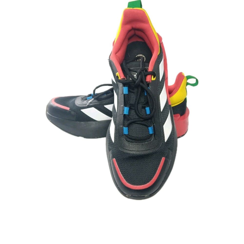 adidas Tech Runner x LEGO Shoes Boys Size 6 Sneakers Low Black Red - HP5882 - Picture 5 of 11